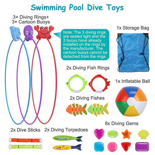 24 Piece Kit to Keep Your Kids active, Happy, and Entertained All Summer Long!