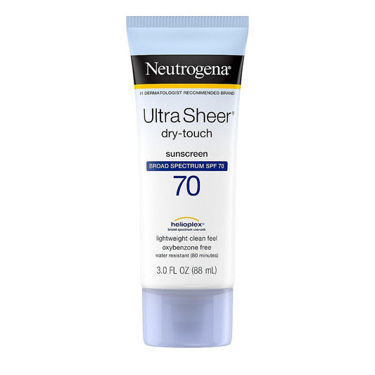 Neutrogena Ultra Sheer Dry-Touch Sunscreen Lotion, Broad Spectrum SPF 70, 3 Fl Oz