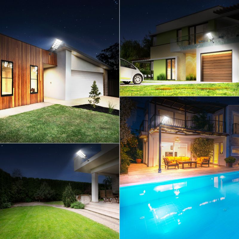60W | 90W Solar Outdoor Dusk to Dawn Lights with Remote Control