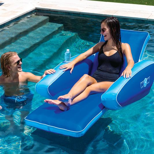 WOW Watersports Modern Lounger Pool Float with Cupholder