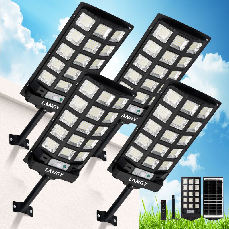 60W | 90W Solar Outdoor Dusk to Dawn Lights with Remote Control