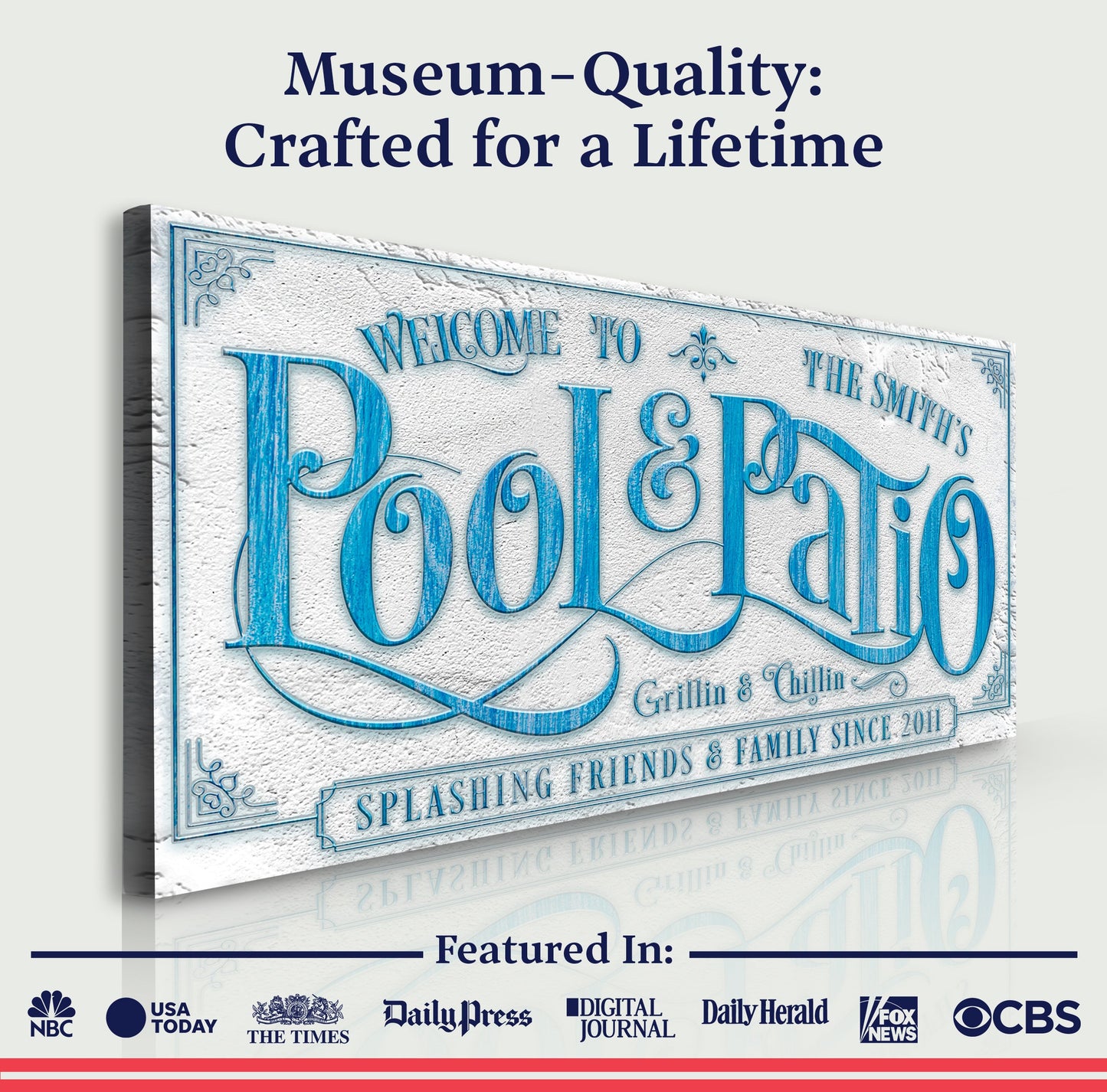 Personalized Swimming Pool Sign for Your Home