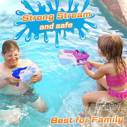 4 Pack Water Soakers - Super Squirt Water Toy Long Range Water Shooter