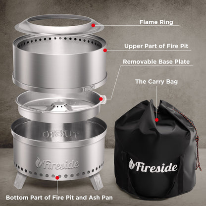 Enjoy Warmth and Firelight Without the Smoke! Smokeless Outdoor Fire Pit