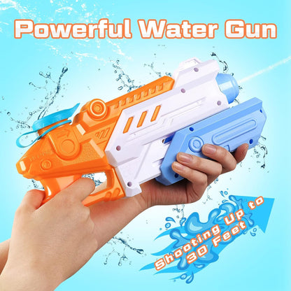 4 Pack Water Soakers - Super Squirt Water Toy Long Range Water Shooter