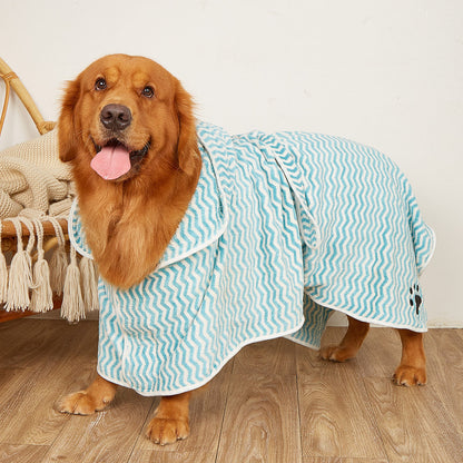 Pet Dogs And Cats Microfiber Bathrobe Towel