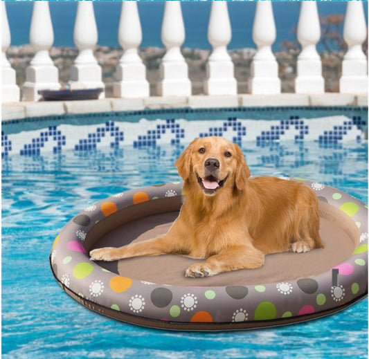 Inflatable Pool Float For Dogs Pool - Floating Bed Swimming Ring