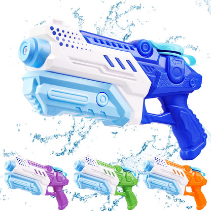 4 Pack Water Soakers - Super Squirt Water Toy Long Range Water Shooter