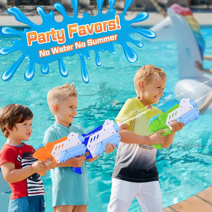 4 Pack Water Soakers - Super Squirt Water Toy Long Range Water Shooter