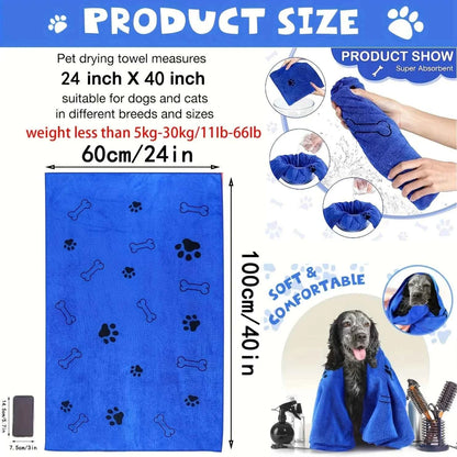 Quick-Drying Microfiber Dog Towel – Super Absorbent