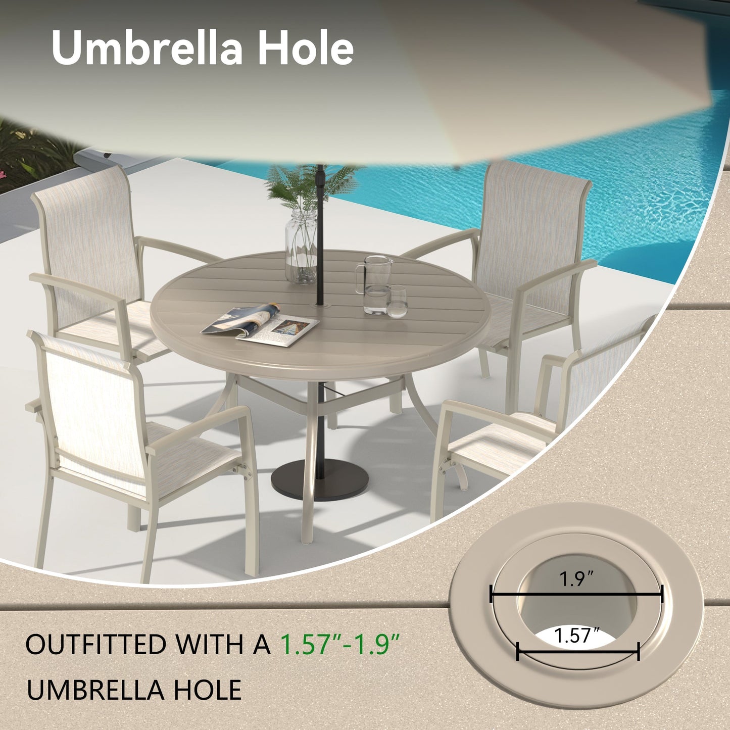 7 Pieces Patio Dining Set