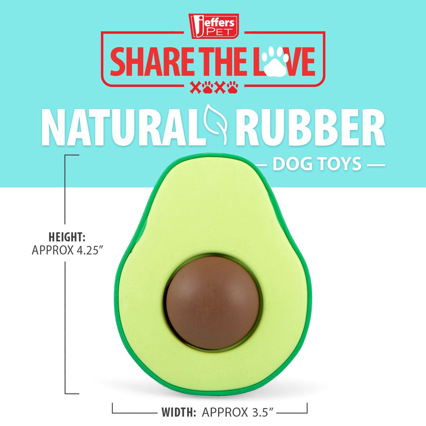 Jeffers Floating Natural Rubber Dog Chew Toy with Vanilla Scent for Dental Health and Water Play