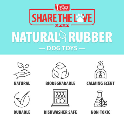 Jeffers Floating Natural Rubber Dog Chew Toy with Vanilla Scent for Dental Health and Water Play